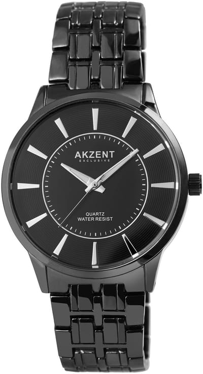 AKZENT Herenhorloge metaal Lakis, 3 ATM