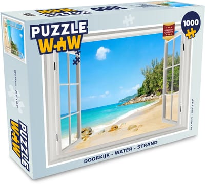 Puzzel Doorkijk - Water - Strand - Legpuzzel - Puzzel 1000 stukjes volwassenen