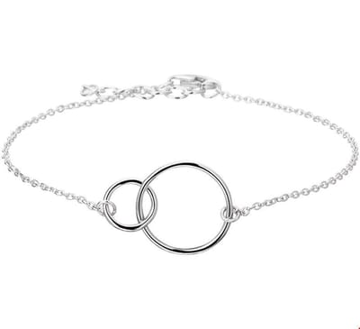 Zilver Gerhodineerde Armband rondjes 1 1323951