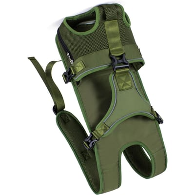 TAILUP Huisdier Draagzak Rugzak voor Honden Waterafstotend Verstelbaar Comfortabel Handig Geschikt voor Middelgrote en Kleine Armygreen