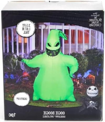 Opblaasbare Jack Skellington - Halloween figuur - Tuindecoratie - Zelfopblazend - 3.5 voet - Meerkleurig