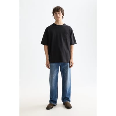 Scotch & Soda Core - 3 Crosses Loose Fit Pocket T-shirt Black Taglia: S | Magliette basic Outlet | Uomo | Nero