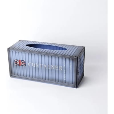 Retro Creatief Containerontwerp IJzeren Tissuebox Thuis Auto Servetpapierhouder Metalen Papieren Handdoek Opbergkoffer Huisdecoratie