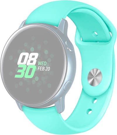 Siliconen bandje - geschikt voor Garmin Venu (2 Plus) / Venu SQ (2) / Vivomove (Style - Sport) / Vivoactive 3 / 5 / 6 / Forerunner 55 / 165 / 245 / 645 / 570 - 42mm - mintgroen