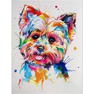 DIY 5D Diamond schilderij hond dier mozaïek diamant borduurwerk kruissteek steentjes Home Decor 20X30CM gray