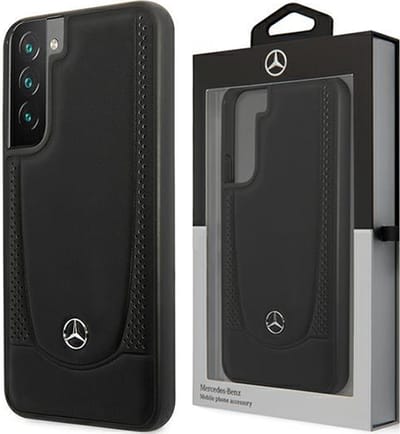 Mercedes Leather Urban Line Case for Samsung Galaxy S22+ - Black