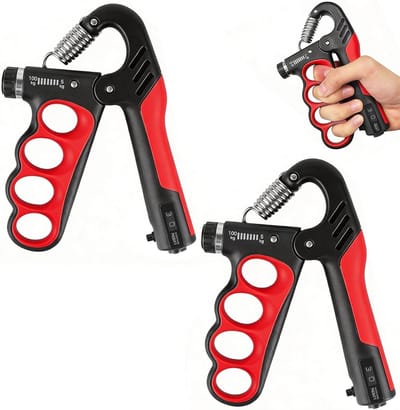 Verstelbare Weerstand Handtrainer voor Onderarmtraining, 5-100 kg, Met Teller en Antislip Grip voor Spieropbouw