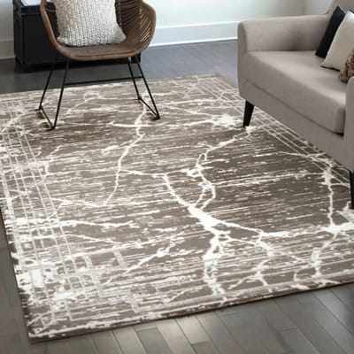 Muratap Fashion relax marmer laagpolig vloerkleed modern luxe creme -