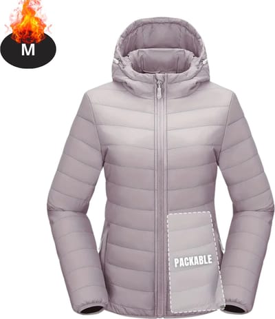 Livano Winterjas - Parka - Dames - Winter - Jas - Volwassen - Stijlvol - Lichtpaars - M
