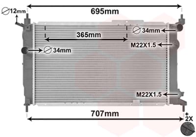 Van Wezel - RADIATOR VOOR OPEL ASTRA F 1991-1998 1300116