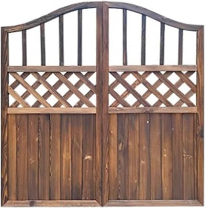 Houten hekpoort - Scheidingsdeur - Ruimte verdelen - Massief hout - 43x45 inch - Natuurlijk hout