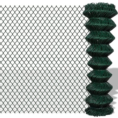 vidaXL - Gaashek - 1,5x15 - m - staal - groen