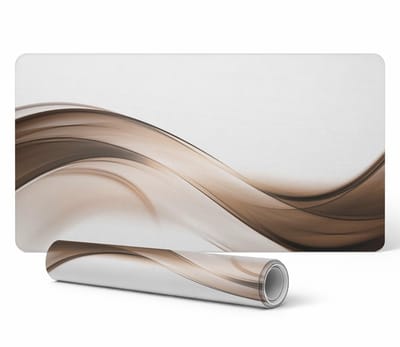Decoratieve laptopmat met golvende abstracte lijnen, 90x45 cm