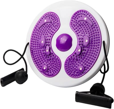 Taille Draai Schijf - Balans Trainer - Thuis Fitness - Met Massagezolen - 32 cm - Paars