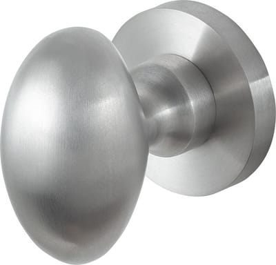 Deurknop - RVS geborsteld - RVS - GPF - GPF9851.09-00 RVS mat ei-knop S5 62mm met wisselstift op ronde