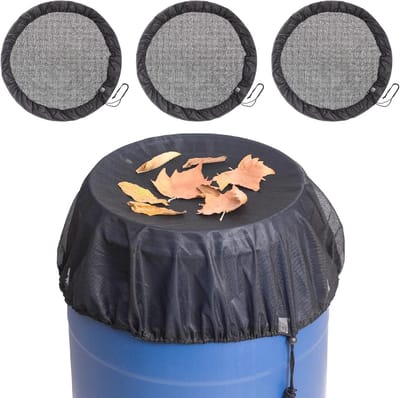 Regenton Covers - Wateropvang Scherm - Regenwater Opvangen - Fijnmazig Beschermnet - 3 Stuks 95 cm - Zwart