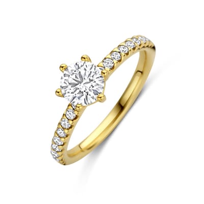 14K Geelgouden Ring Lab Grown Diamant 0.98ct F VS – 4035579
