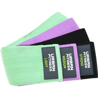 Urban Fitness stoffen weerstandsband lus (set van 3) 15 Inch