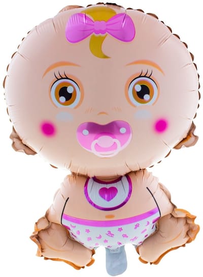Folieballon Baby roze geboorte meisje