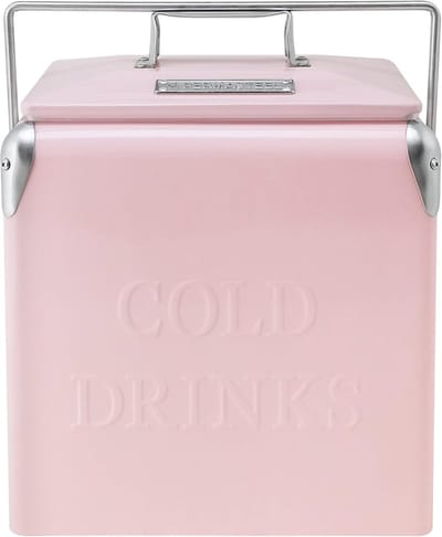 Koelbox 13 Liter - Stalen Behuizing - Ingebouwde Flessenopener - Vergrendelbaar Handvat - Voor Picknick en Reizen