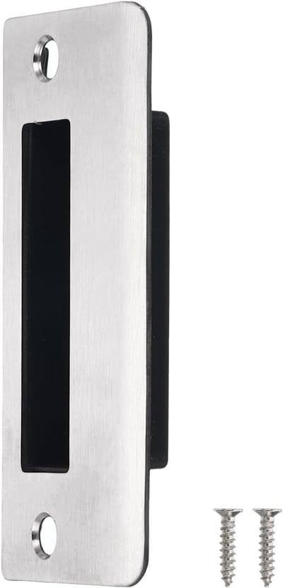 SnelShoppen - Deuren sluitplaat 90mm x 40mm, 201 RVS sluiting, duurzame deurbeugel voor deurframe, zilver, ideaal voor thuisgebruik