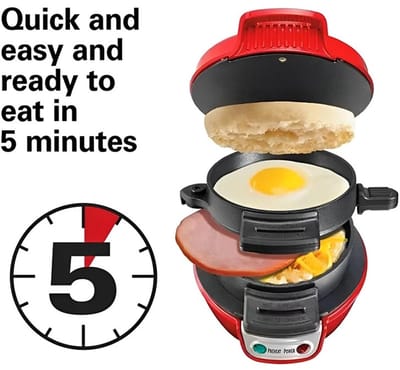 ACEP Ontbijtmaker - 220 V - Rood - Hamburger machine - Hamburgermaker - 800W - Keukenmachine - Contactgrills - Toaster - Sandwich