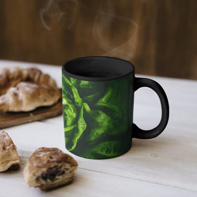 Magische Mok - Foto op Warmte Mokken - Koffiemok - Groente - Sla - Groen - Magic Mok - Beker - 350 ML - Theemok