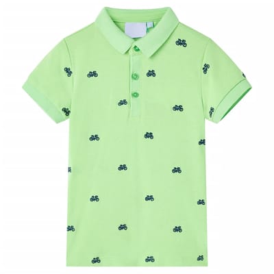 vidaXL Kinderpoloshirt 116 neongroen