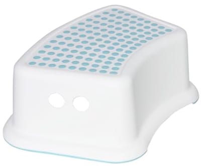 Kindertrap 1 trede 35 x 25 x 13 cm wit/blauw