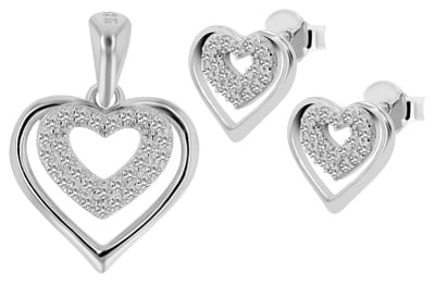 AKZENT Akzent Dames sieradenset "Sora" aus 925 Sterlingzilver, gerhodineerd, langlebig