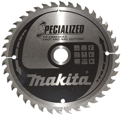Makita B-33168 Cirkelzaagblad Hout (noest/spijker) | Embedded Tip | 165 x 20 mm | 40-tands