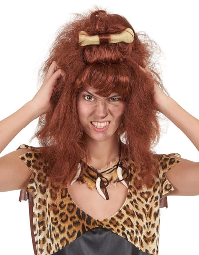 Vegaoo - Bruine holbewoner pruik voor dames F - Overige - One Size