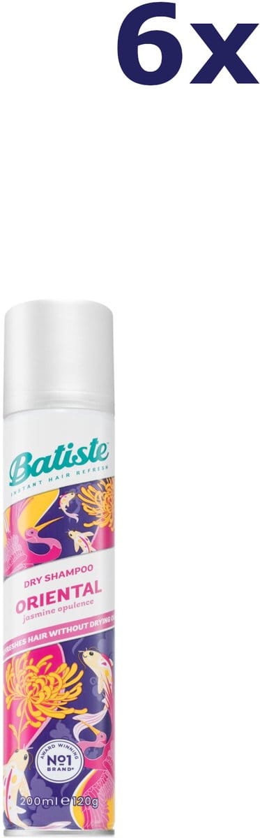 6x Batiste Dry Shampoo 200ml Oriental droogshampoo