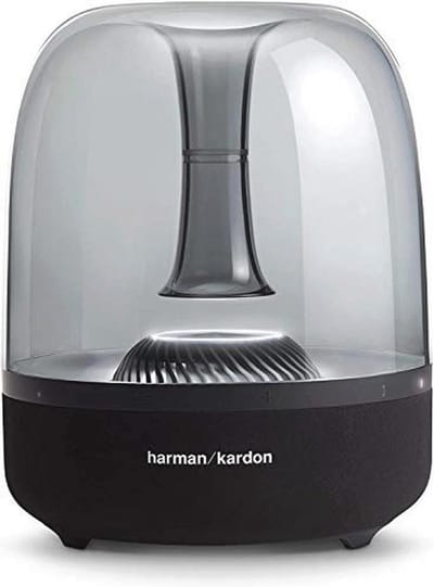 harman/kardon Aura Studio 3 - Elegant, BT draadloze luidspreker met premium design en omgevingsverlichting - zwart