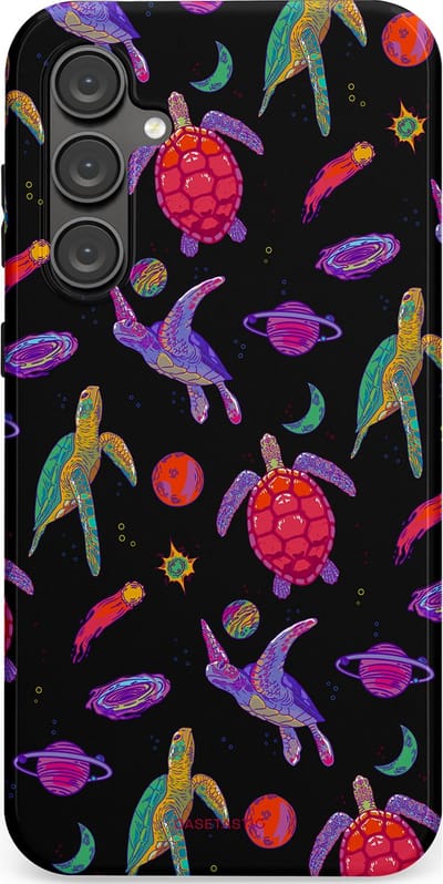 Casetastic Hoesje Geschikt voor Samsung S23 FE - Stijlvolle Beschermende Duo-layer Case - Astro schildpad
