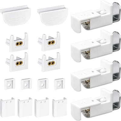 Set van 18 plissé gordijnen zonder boren, zonwering accessoires voor dubbele zonbescherming en eenvoudig te installeren raambekleding
