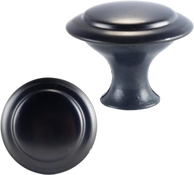 12 Stuks Ronde Paddenstoel Kastknoppen met Schroeven - Moderne Meubelhandgrepen voor Keuken, Badkamer en Dressoir (Grijs)