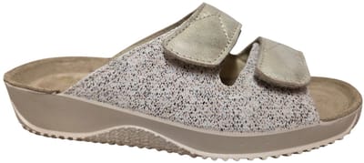Rohde 1952 02 Slippers Wit Beige Leer Dames - Beige/Wit - 36