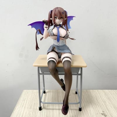 23CM Tapis de Voiture Rose Natif Mataro Fille Diabolique Rumiru Version Bunny Girl Figurine PVC Action Modèle Anime Jouets Collection Poupées Cadeaux gray