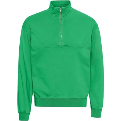 Sweatshirt 1/4 rits Colorful Standard Organic kelly green