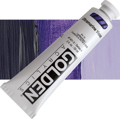 Golden Heavy Body Acrylverf serie 4 | Ultramarine Violet (1401-2) 59 ml
