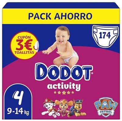 Activiteit luiers maat 4 (9-14 kg) - 174 stuks, top absorptie en comfort voor baby's