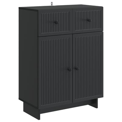 vidaXL - Dressoir - Zwart - 66 - x - 34,5 - x - 90 - cm - Bewerkt - hout