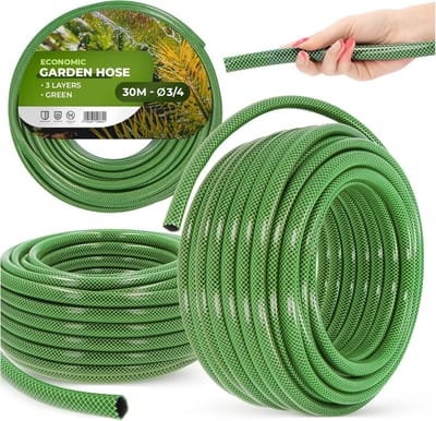 Flexibele Tuinslang 30 Meter 3/4 Inch Groen - UV-Bestendig en Vormvast