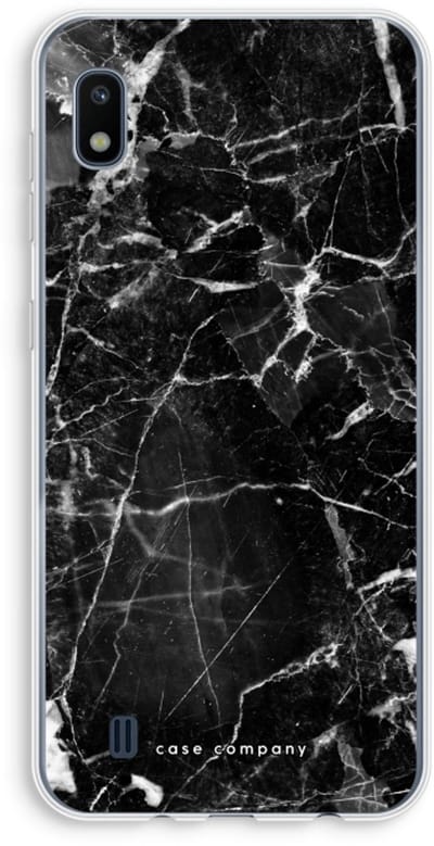 Case Company® - Hoesje geschikt voor Samsung Galaxy A10 hoesje - Zwart Marmer - Soft Cover Telefoonhoesje - Bescherming aan alle Kanten en Schermrand