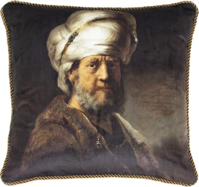 Fluwelen Sierkussen Man in Oosterse Kledij - Rembrandt van Rijn