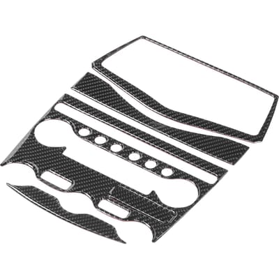 Console AC CD Paneel Cover Koolstofvezel Airconditioner Schakelaar Decoratieve Sticker Geschikt voor 370Z Z34 black