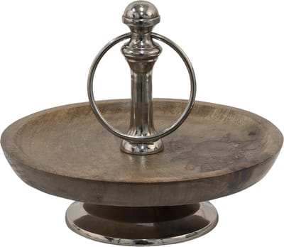 Clayre & Eef Etagère Ø 21x17 cm Bruin Hout