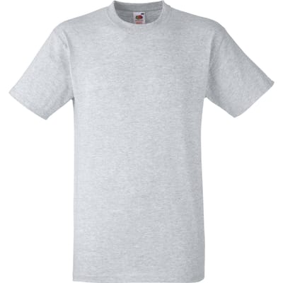 Fruit Of The Loom Heren Heavy Weight ® Katoenen T-shirt Korte Mouwen (Heather Grijs)