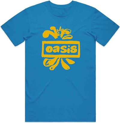 Oasis Heren Tshirt -S- Drawn Logo Blauw